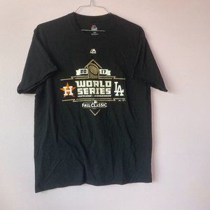2017 Houston Astros Majestic World Series vs LA Dodgers shirt